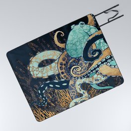 Metallic Octopus II Picnic Blanket