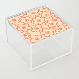Flower Doodles in Orange & Peach Acrylic Box