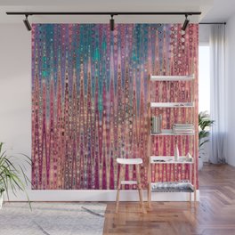 Bright Red And Purple Pink Abstract Wall Mural