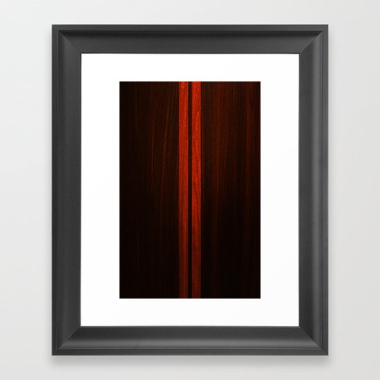 Wooden Striped Oak case Framed Art Print
