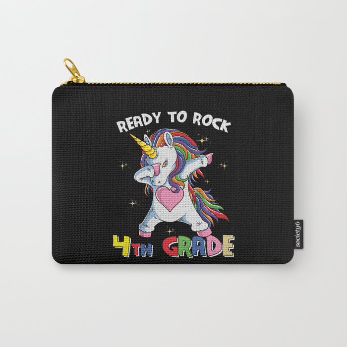 Ready To Rock 4th Grade Dabbing Unicorn Carry-All Pouch