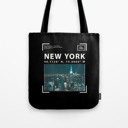 New York City, Skyline and Facts Tote Bag