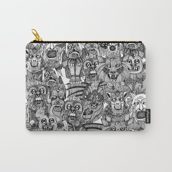 gargoyles black white Carry-All Pouch