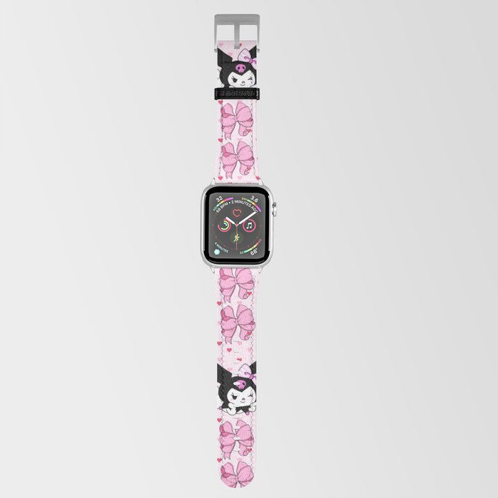Cute Cat Kuromi Bow Collage Apple Watch Band by candycornsketches