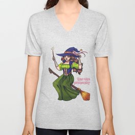 Hallow's Witch V Neck T Shirt