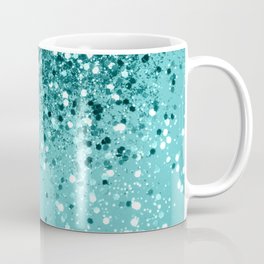 Tropical Blue Ocean Lady Glitter #1 (Faux Glitter) #shiny #decor #art #society6 Mug
