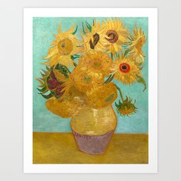 Van Gogh - Sunflowers - Vase with Twelve Sunflowers Art Print