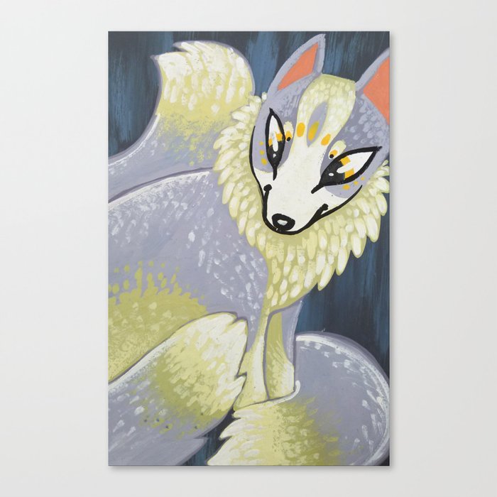 Marble Fox Canvas Print