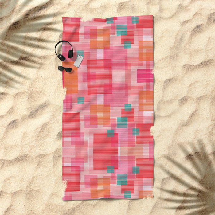 Abstract Red Beach Towel by edrawings38 | Society6