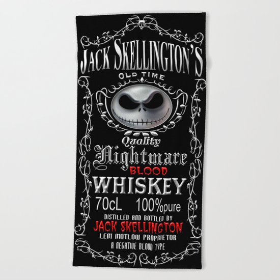 Halloween Parody Nightmare jack skellington Beach Towel