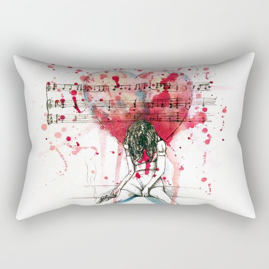 the song unheard Rectangular Pillow