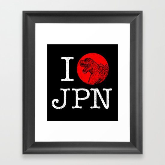 I Love Japan Framed Art Print