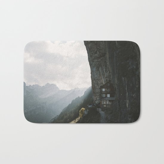 Mountain Cabin - Landscape Photography Bath Mat