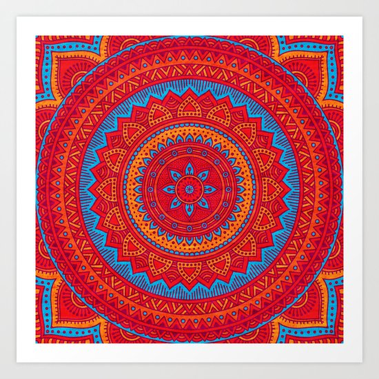 Hippie mandala 59 Art Print