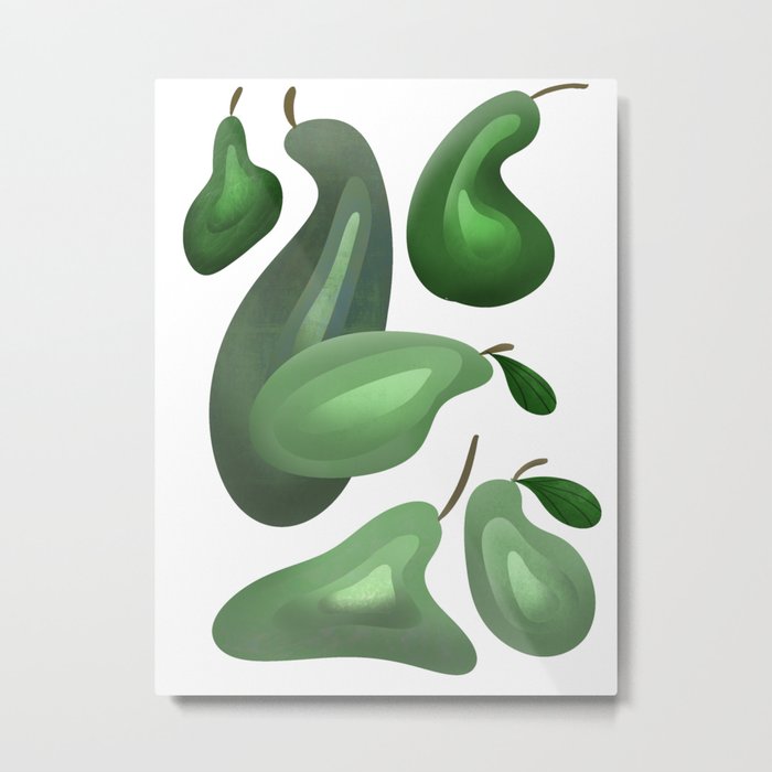 Passionate Pears Metal Print