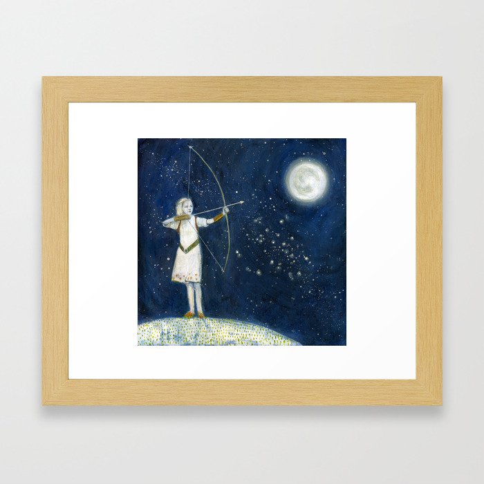 The Huntress- Shoot for the Moon Framed Art Print