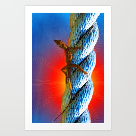 Hidden Lizard Art Print