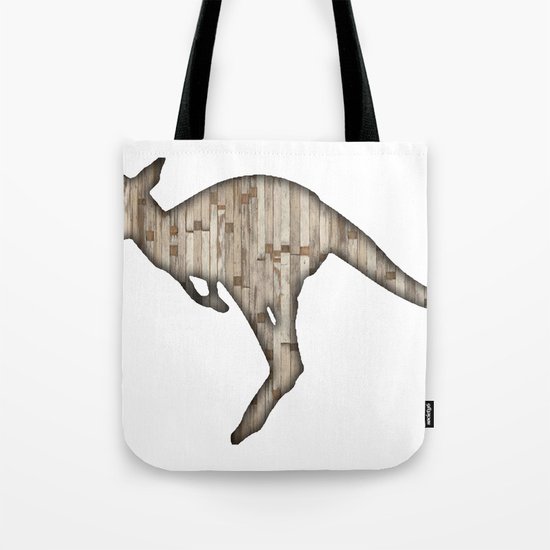 wooden kangaroo Tote Bag