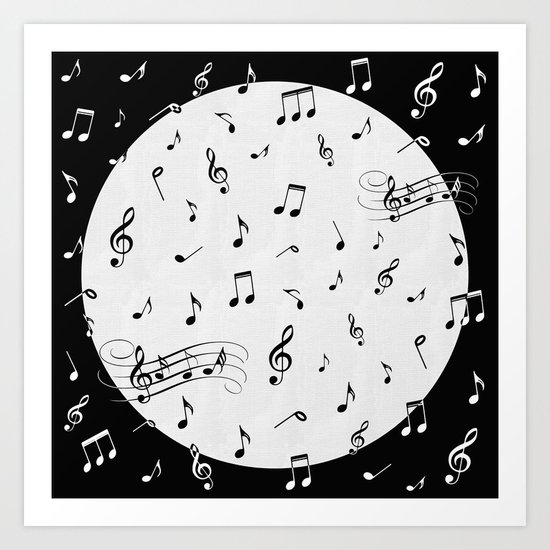 Music Black and White Art Print
