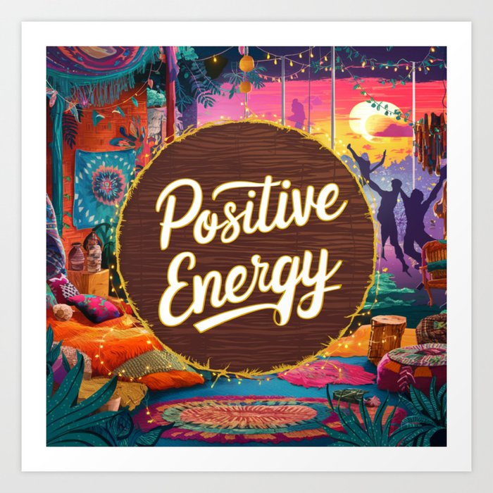 Radiate positive energy Art Print