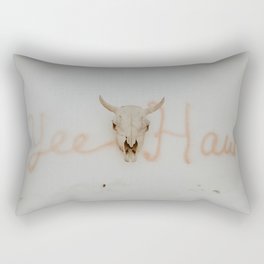 Yee Haw Cow Skull Rectangular Pillow