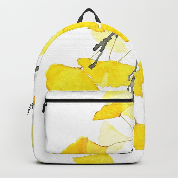Golden Ginkgo Leaves Backpack