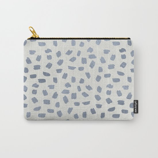 Simply Ink Splotch Indigo Blue on Lunar Gray Carry-All Pouch