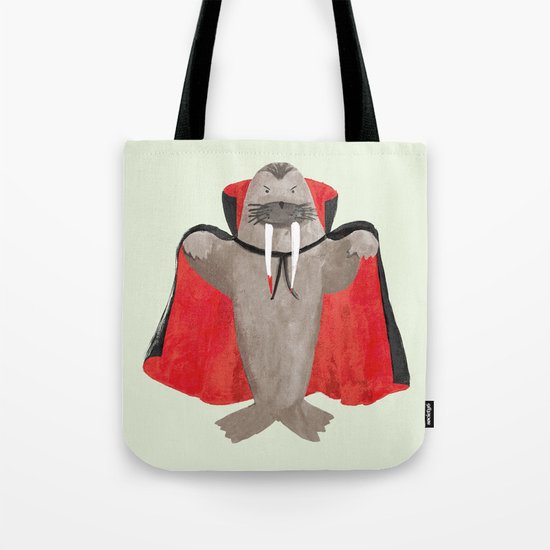 Vampire Walrus Tote Bag