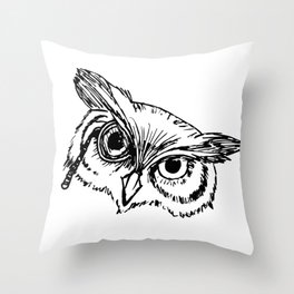 OwlMonocle Throw Pillow