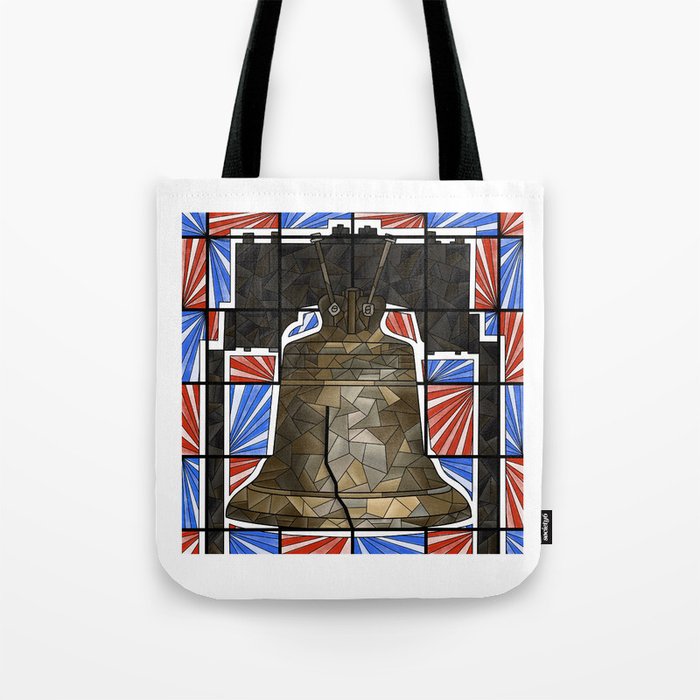 Liberty Bell stained glass Tote Bag