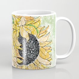 Fall Sunflower Bouquet in Pitcher Offset Coffee Mug