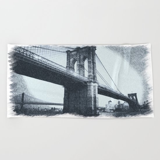 Brooklyn bridge Beach Towel