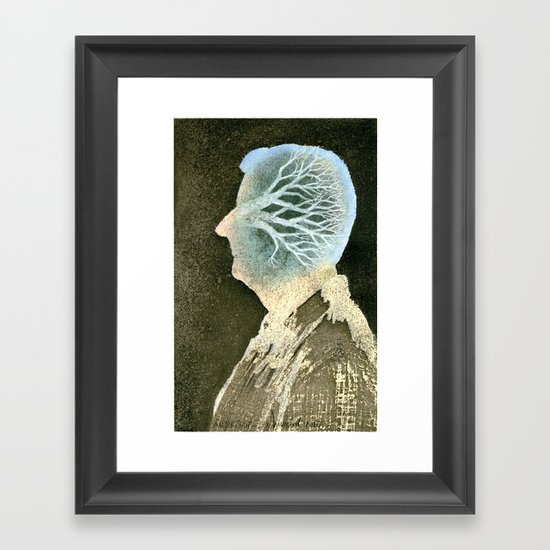 Self-portrait with a tree Framed Art Print