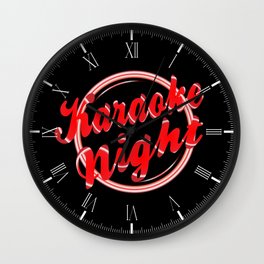 Karaoke Night Florescent Light Wall Clock