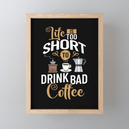 Barista Coffee Machine Coffeemaker Espresso Milk Framed Mini Art Print