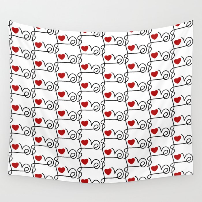 Sweet Love for your Valentine Handwritten Wall Tapestry