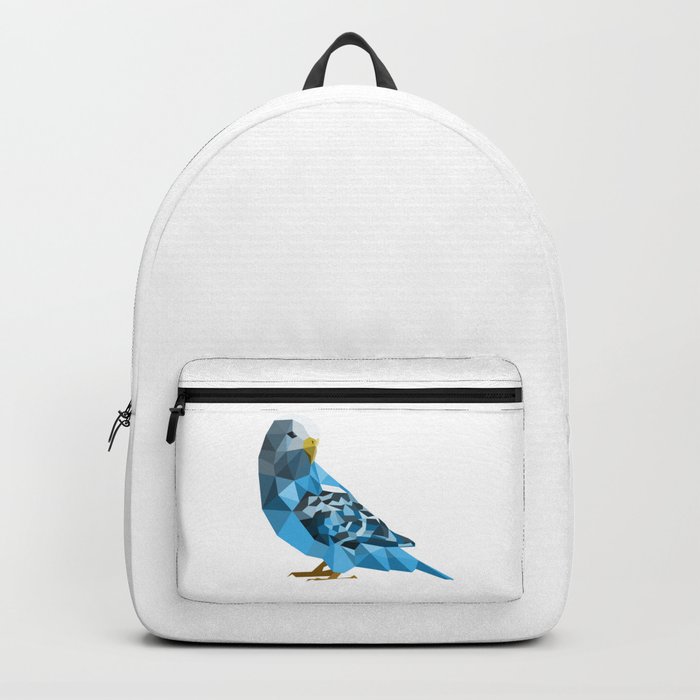 Geometric blue parakeet Backpack
