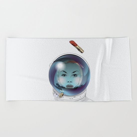 time and space Beach Towel