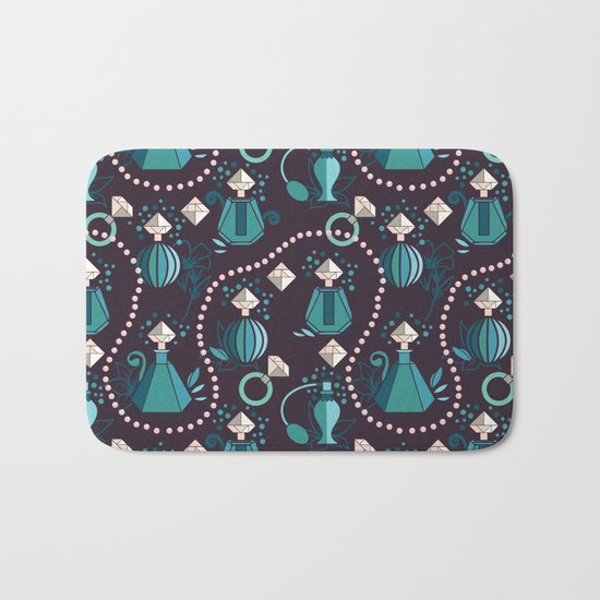 Diamonds and pearls Bath Mat