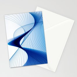 ABSTRACT BLUE LINEAR BACKGROUND. Stationery Card