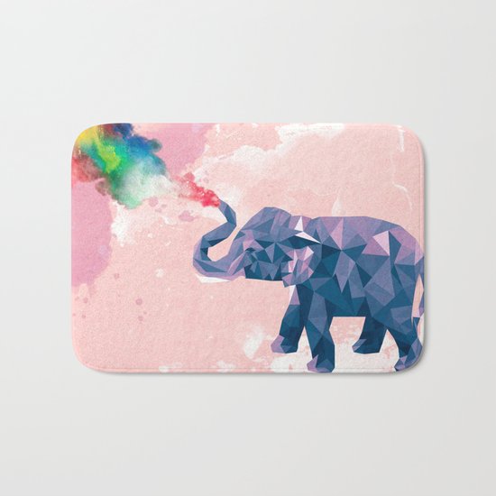 Rainbow Elephant Bath Mat