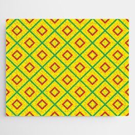 Yellow Square Pattern Jigsaw Puzzle