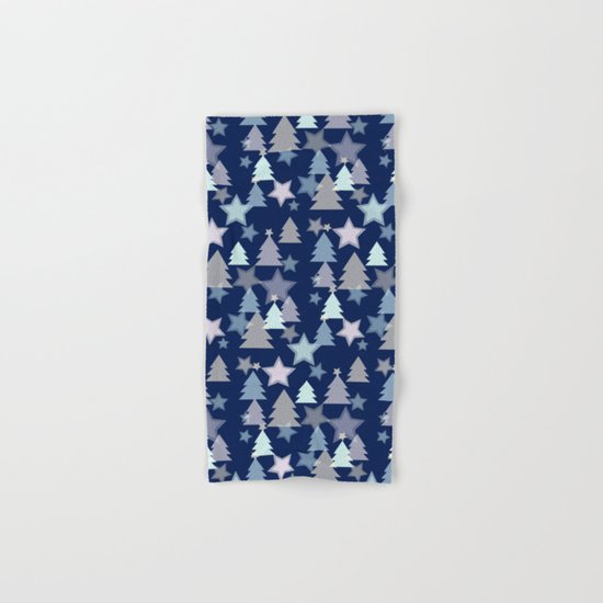 Christmas Landscape blue Hand & Bath Towel