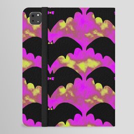 Bats And Bows Pink Yellow iPad Folio Case