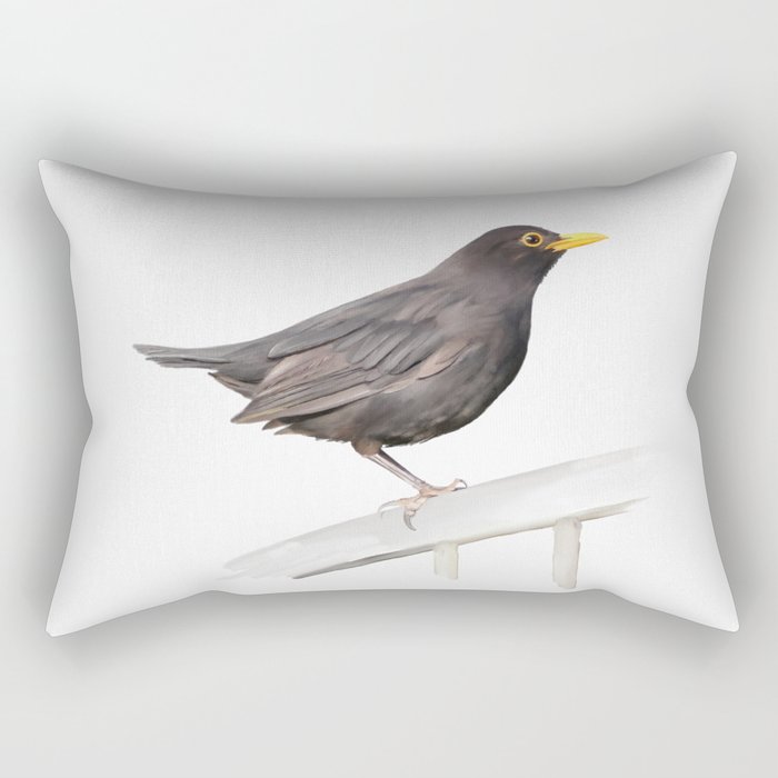 Ms. Blackbird is Brown Rectangular Pillow