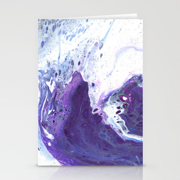 Violet Waves Stationery Cards