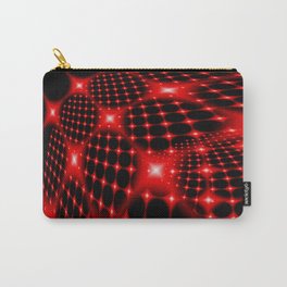 Red glowing net fractal Carry-All Pouch