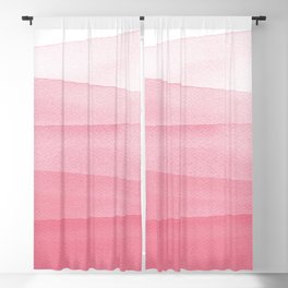 Pink Ombré Dip Dyed Watercolor Blackout Curtain