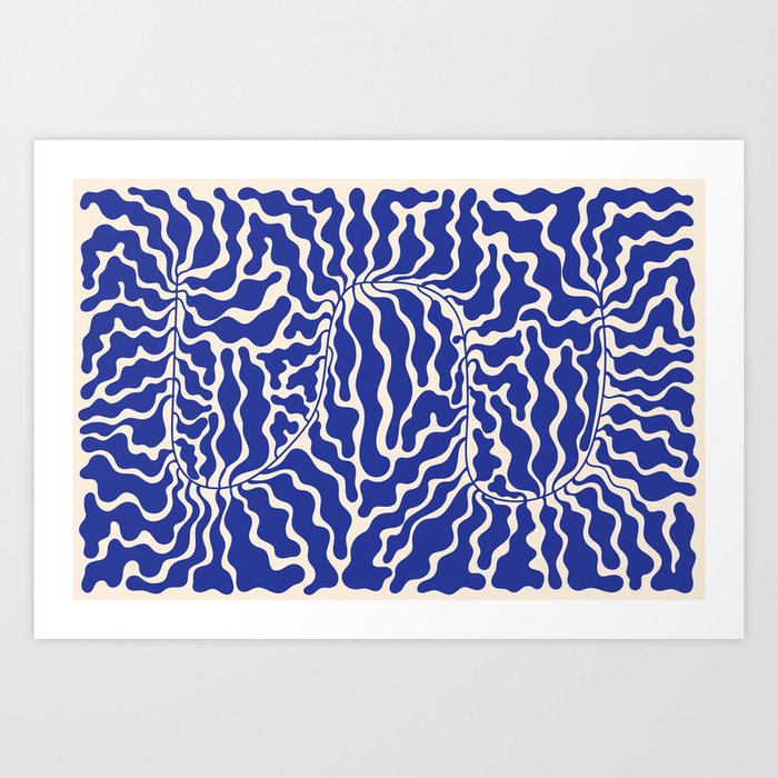 Gooey Marxisme bron Henri Matisse Abstract Navy. Blue Leaf Art Art Print by Archipelago |  Society6