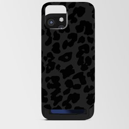 Black Leopard Print Pattern iPhone Card Case